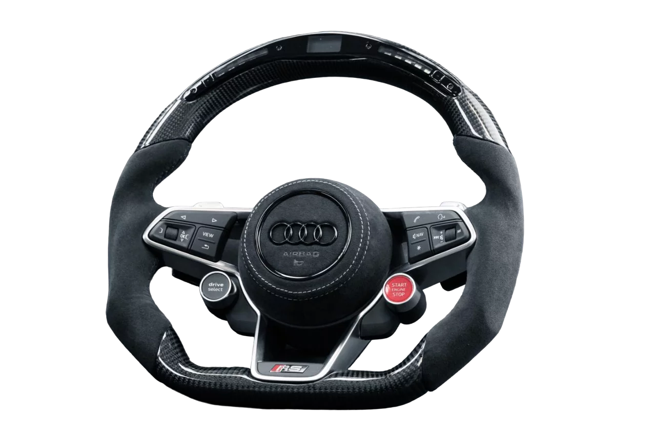 Custom carbon fibre steering wheel preview
