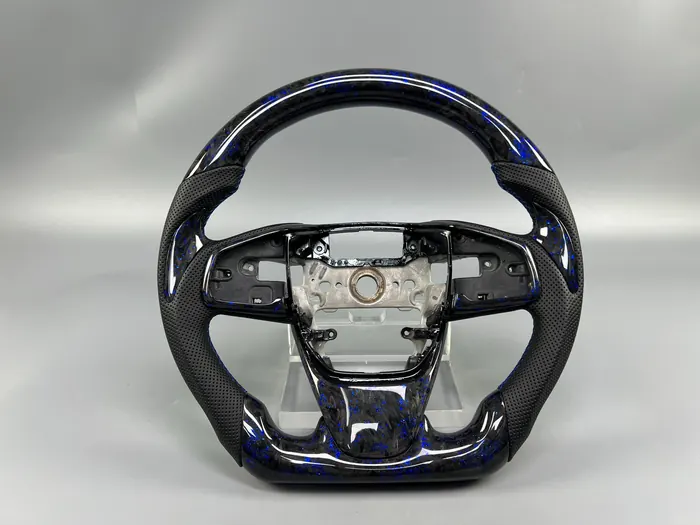 Custom Build Blue Forged Carbon custom steering wheel by REVUP Lebanon